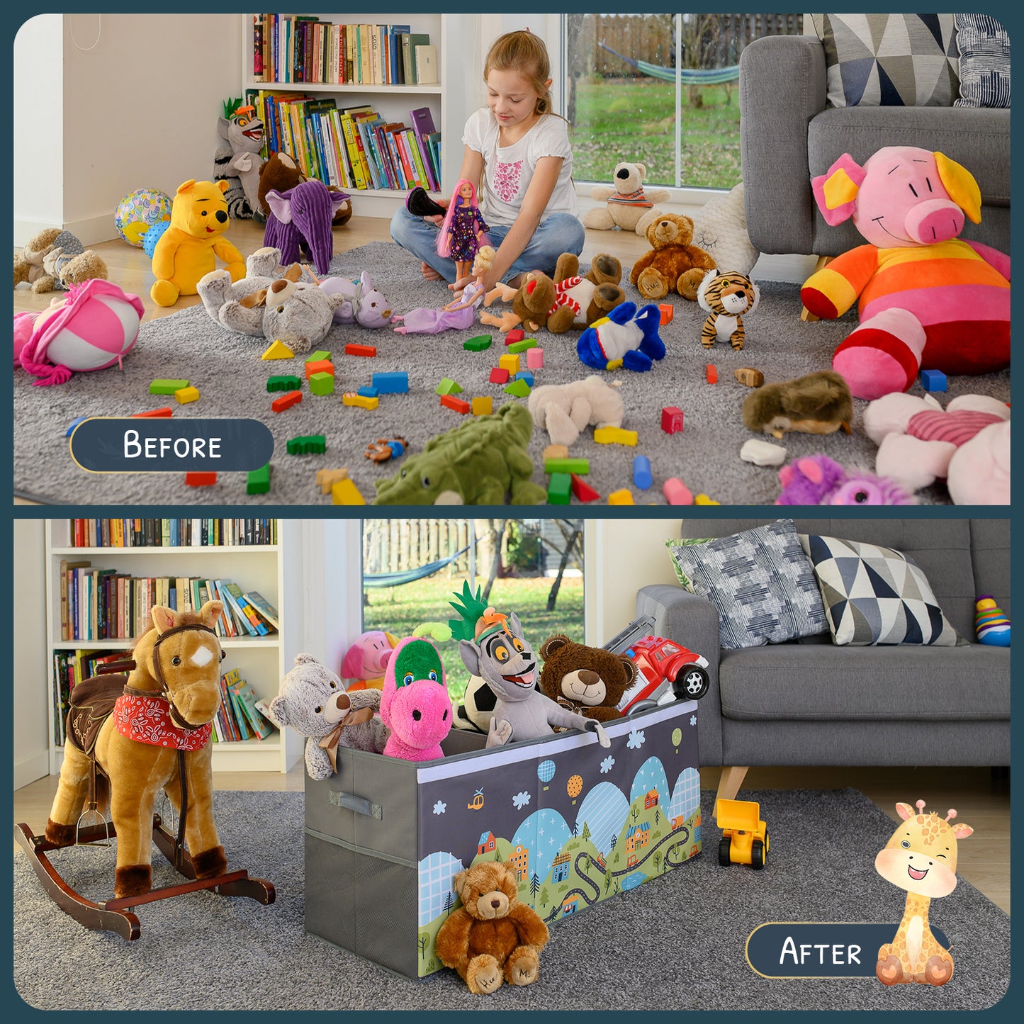 Road - Gray Toy Storage Box