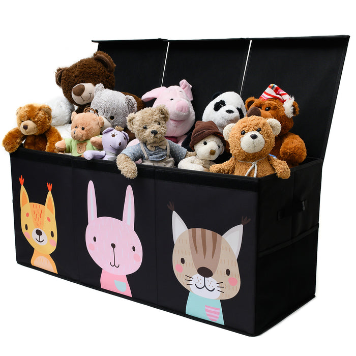 Animals - Black Toy Storage Box