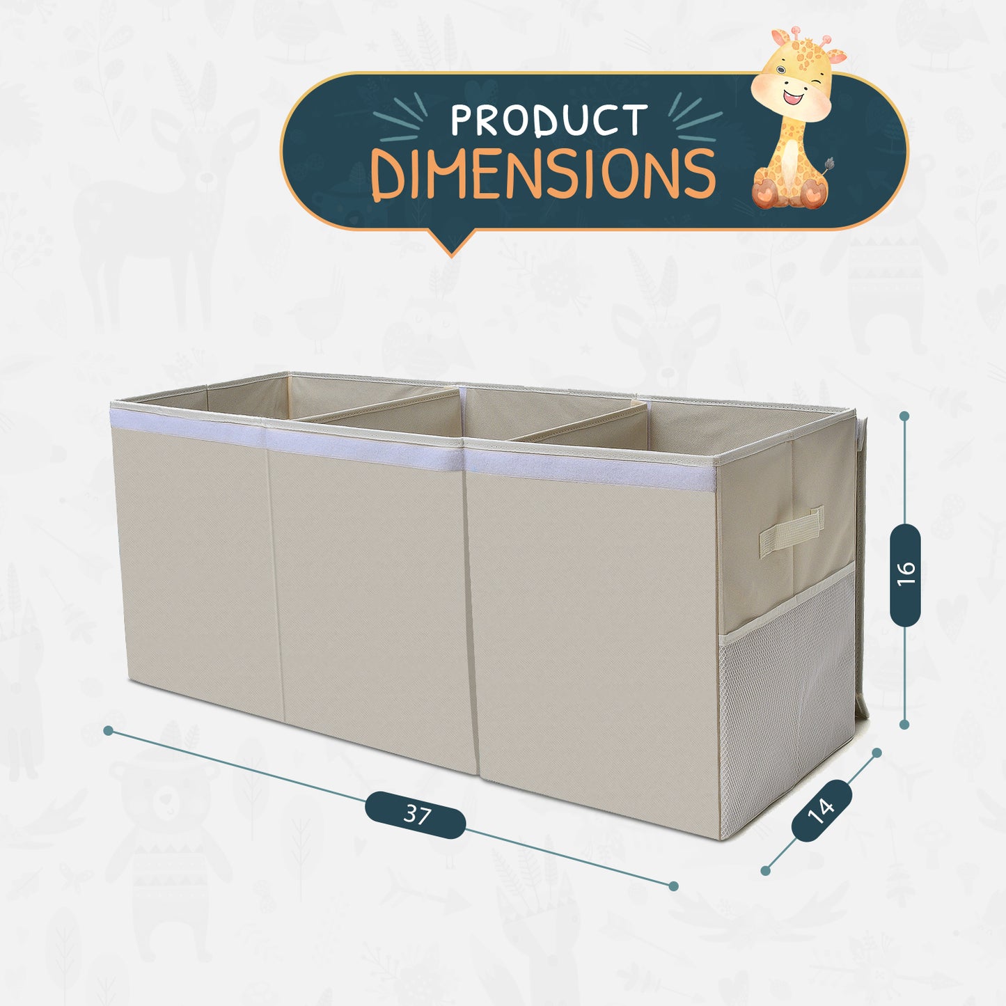 Beige Toy Storage Box