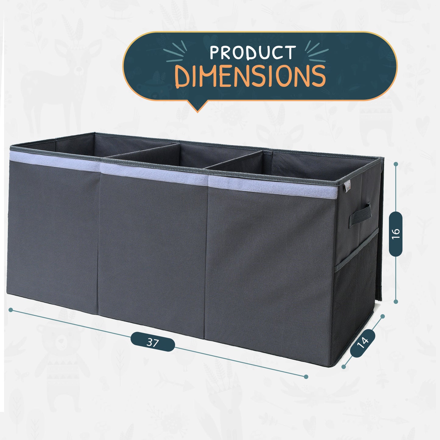 Gray Toy Storage Box