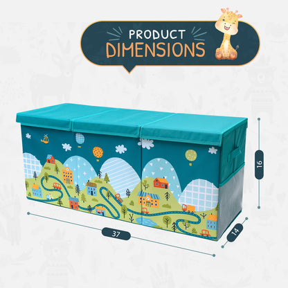 Road - Teal Toy Storage Box