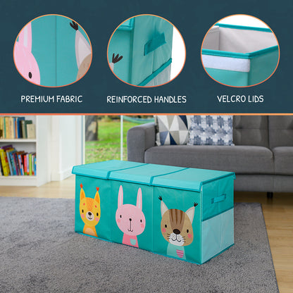 Animals - Turquoise Toy Storage Box