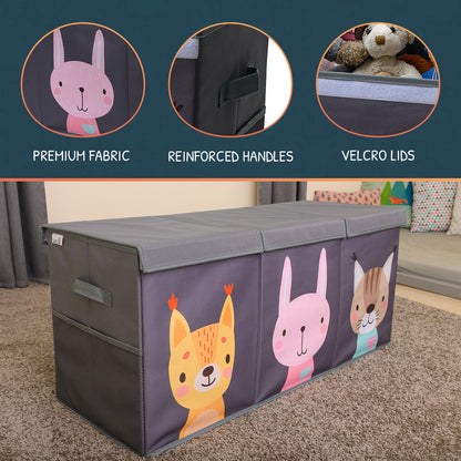Animals - Gray Toy Storage Box