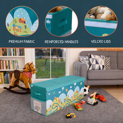 Road - Teal Toy Storage Box