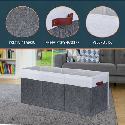 Gray & White Toy Storage Box