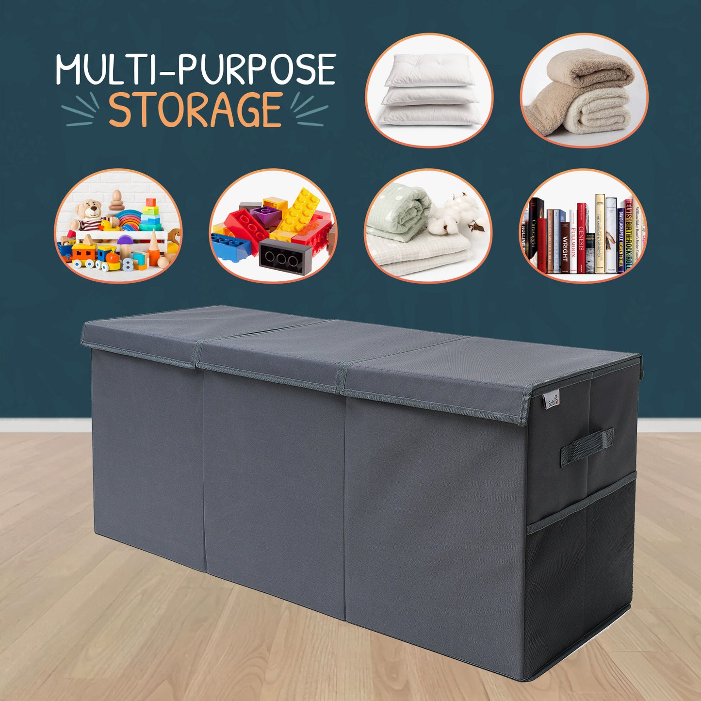Gray Toy Storage Box