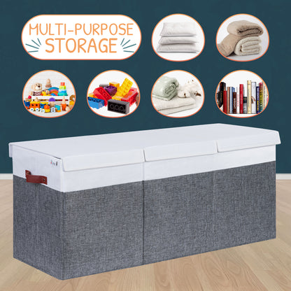 Gray & White Toy Storage Box