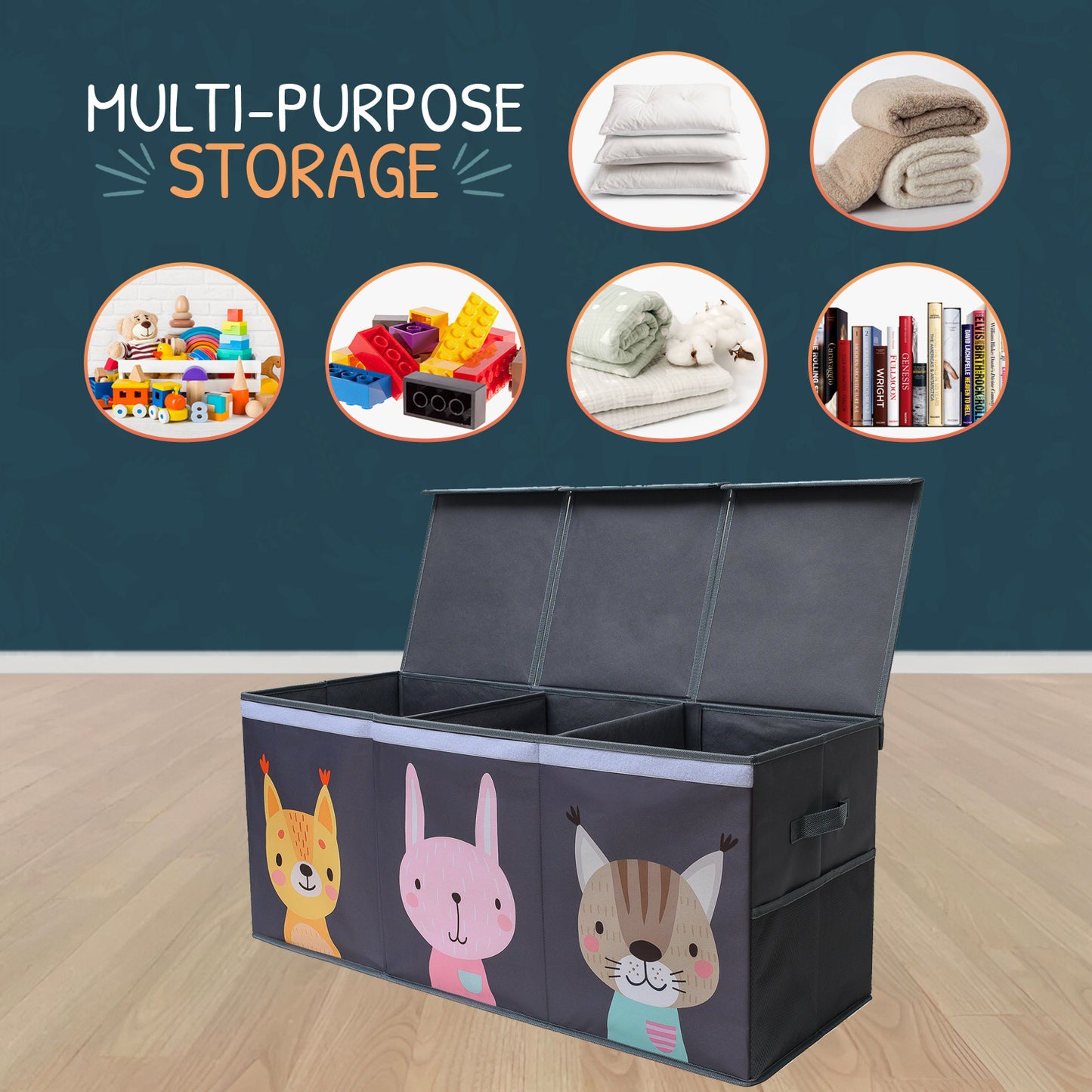 Road - Gray Toy Storage Box