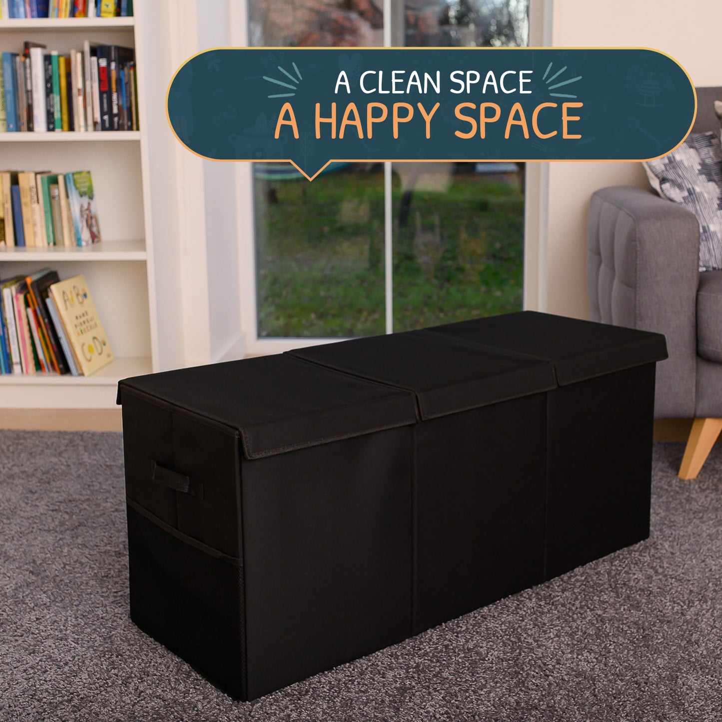 Black Toy Storage Box