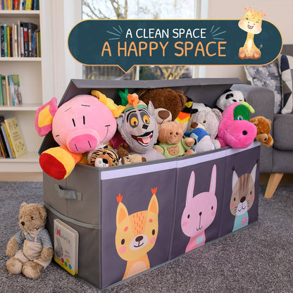 Animals - Gray Toy Storage Box