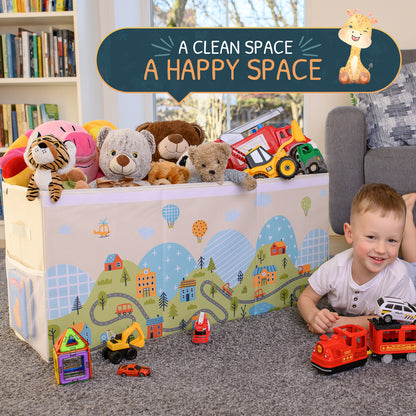 Road - Beige Toy Storage Box