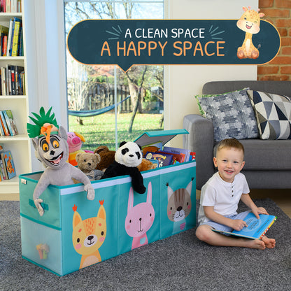 Animals - Turquoise Toy Storage Box