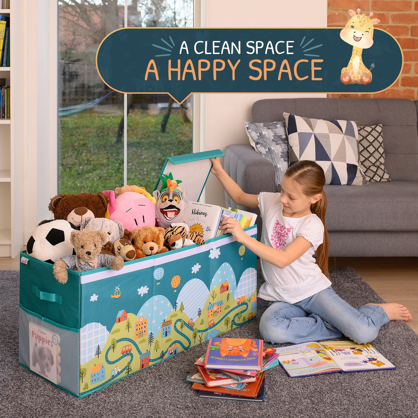 Road - Teal Toy Storage Box