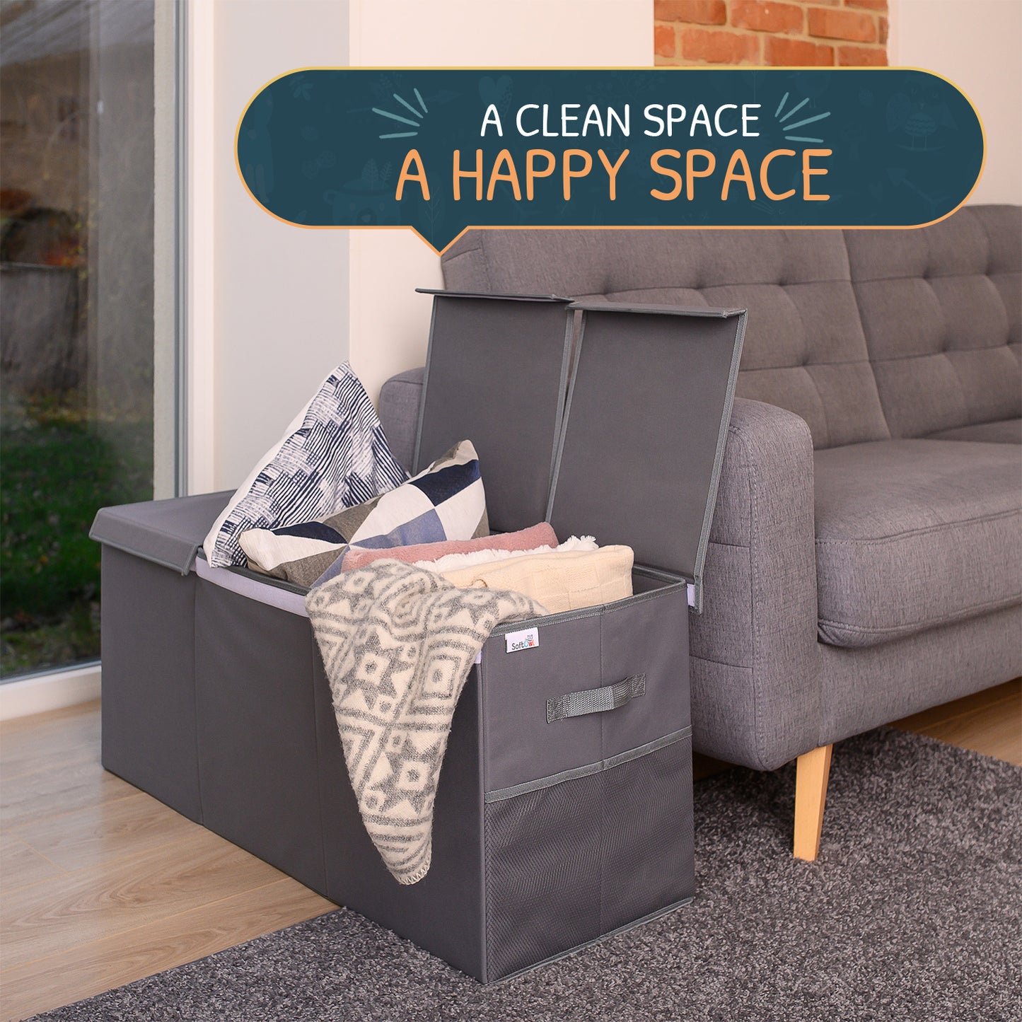 Gray Toy Storage Box