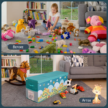 Road - Teal Toy Storage Box