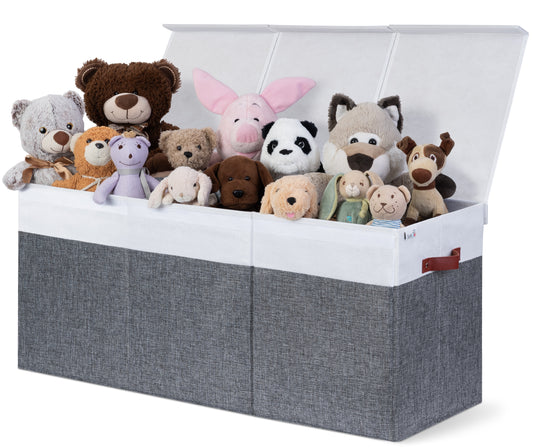 Gray & White Toy Storage Box